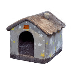 Foldable Warm Pet Cave Bed