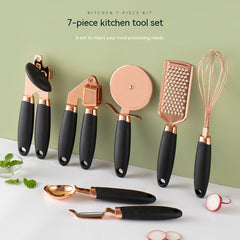 Copper-Plated Peeler Set — Elegant Kitchen Tool Set, Counter-Ready Design