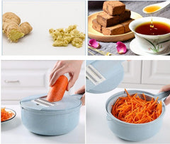 8-in-1 Mandoline Slicer & Grater Set — Slice, Peel, and Grate in Seconds